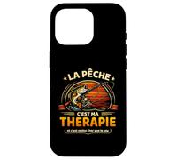 La pêche c’est ma thérapie - Humour pêcheur Vintage Coque pour iPhone 16 Pro