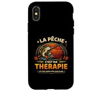 La pêche c’est ma thérapie - Humour pêcheur Vintage Coque pour iPhone X/XS