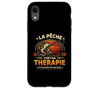 La pêche c’est ma thérapie - Humour pêcheur Vintage Coque pour iPhone XR
