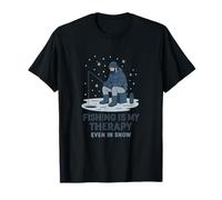 La Pêche Est Ma Thérapie Même Sous La Neige T-Shirt
