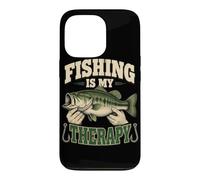 la pêche est ma thérapie : pêcheur à l'achigan Coque pour iPhone 13 Pro