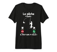 La pêche est m'name Il Faut Que Je j'y Aille pour Les pêcheurs. T-Shirt Haut de Gamme