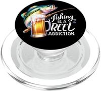 La pêche est Une Addiction au Moulinet. Beer Bass Fish PopSockets PopGrip pour MagSafe