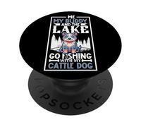La pêche et l'Australian Cattle Dog PopSockets PopGrip Adhésif