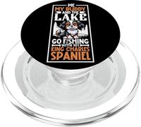 La pêche et l'épagneul King Charles PopSockets PopGrip pour MagSafe