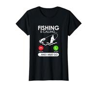 La pêche m'appelle et Je Dois Devenir pêcheur T-Shirt, Femme, Noir, S