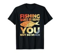 La pêche Nous Rend Heureux, mais Pas Tant Que ça Pêcheur T-Shirt Graphique avec Valeur