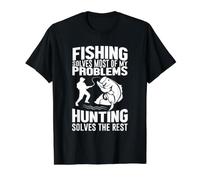 La pêche résout la Plupart de Mes problèmes. La Chasse résout Le Reste T-Shirt Graphique avec Valeur