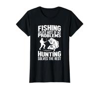 La pêche résout la Plupart de Mes problèmes. La Chasse résout Le Reste T-Shirt Graphique avec Valeur