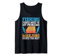 La pêche résout la plupart de mes problèmes Mahjong résout le reste Débardeur