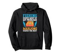 La pêche résout la plupart de mes problèmes Mahjong résout le reste Sweat à Capuche