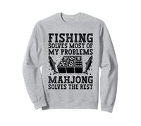 La pêche résout la plupart de mes problèmes Mahjong résout le reste Sweatshirt