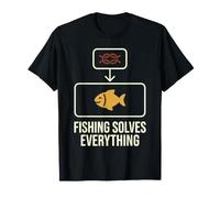 La pêche résout Tout. Proverbes de pêche Amusants T-Shirt