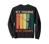 La pêche sur Glace est ma thérapie Pêcheur sur Glace Pêcheur sur Glace Sweatshirt