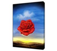 La Peinture à l'huile de rose Meditative par Salvador Dali Reprint sur toile sur cadre Art mural Décoration de la Maison, 24 x 20inch( 60x 50 cm ) - 18mm depth