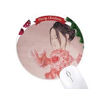 la peinture chinoise de découpage de la beauté tapis de souris en caoutchouc de sapin de noël