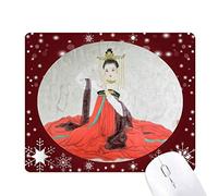 la peinture chinoise traditionnelle classique beauté tapis de souris en hiver flocon de neige