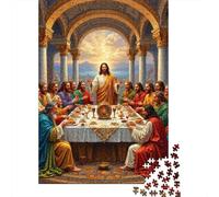 La Peinture du dernier dîner 1000 Morceaux Papier Écologique Casse-tête Amateurs Puzzle Niveau Difficulté Équilibré Facile Nettoyer Divertissement Weekend 70x50cm/1000pcs