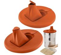 La peinture peut verser le bec verseur - Lot de 2 couvercles de récipient de peinture | Joint sûr avec buse intégrée, empêche les déversements de gouttes de fuite, accessoires de stockage pour adultes