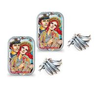 La Perle des Dieux® | Sardines fraîches sélectionnées préparées à l'huile d'olive | Sardines Gourmandes - Filet 2 x 115 Gr | Mademoiselle vintage peut
