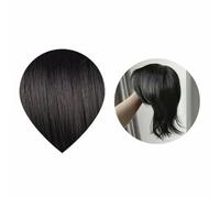 La perruque synthétique peut être portée par les hommes et les femmes avec une queue de loup, des cheveux courts et raides, une frange fendue au centre, un style confortable et une coiffure pour perru