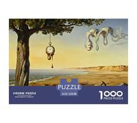 La Persistance de la Mémoire Puzzle en Bois Imperméable Puzzles De 1000 Pièces pour Adultes Défi Et Casse-tête De Décoration pour La Maison