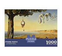 La Persistance de la Mémoire Puzzle en Bois Imperméable Puzzles De 1000 Pièces pour Adultes Impossible Jeux Éducatifs