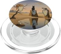 La persistance des Chats - Art parodique inspiré de Dalí surréaliste PopSockets PopGrip pour MagSafe