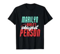 La Personne la Plus Bien au Monde de Marilyn Dire Le nom drôle de Marilyn T-Shirt Graphique avec Valeur, Homme, Noir, S