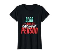 La Personne la Plus Bien au Monde d'Olga Dire Le nom drôle d'Olga T-Shirt Graphique avec Valeur