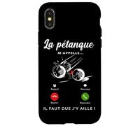 La Pétanque m'appelle Il Faut Que J'Y Aille Humour Sport Coque pour iPhone X/XS