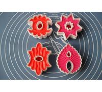 La Petite Caverne 174-4 EMPORTES PIÈCE 8 EMPREINTES DOUBLES FACES FONDANT CAKE SABLÉ GÂTEAU ORIENTAL