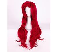 La Petite Sirène Perruques Vague De Corps Ondulée Princesse Ariel Cosplay Perruque Résistant À La Chaleur Synthétique Cheveux Costume Perruques + Casquette De Perruque Az-999