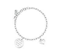 LA PETITE STORY Bracelet femme en acier, collection FRIENDSHIP, pendentifs, amitié, cœur LPS05ARR132