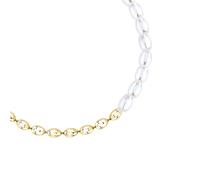 LA PETITE STORY Bracelet femme en acier, perles collection PEARL, mélange chaîne, idées cadeaux pour femme LPS05AZA01