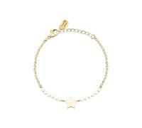 LA PETITE STORY Bracelet Femme en Acier, Perles Collection PEARL, Mix Chaîne, StellaLPS05AZA02