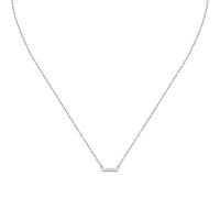 LA PETITE STORY Collier Femme en Argent 925‰, Zircons, Barre avec Points Lumineux, Collection SILVER, Idée Cadeau