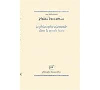 La Philosophie Allemande Dans La Pensée Juive