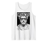 La philosophie drôle de Marcus Aurelius Get Stoic Vintage Punk Débardeur