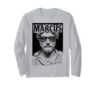 La philosophie drôle de Marcus Aurelius Get Stoic Vintage Punk Manche Longue