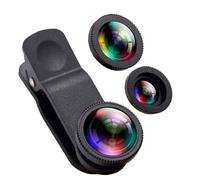 La photographie sur smartphone révolutionnée par le kit d'objectifs professionnels 3 en 1 : objectifs grand angle, fisheye et macro inclus,