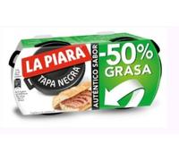 La Piara Pâté 50% Matière Grasse Tapa Negra, Riche et Onctueux, Pack de 2 x 73g