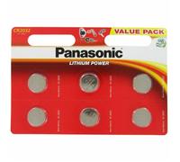 La pile au lithium Panasonic CR2032 du paquet de 6, IEC CR 2032, peut être stockée jusqu'à 10 ans
