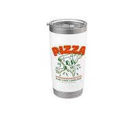 La pizza est mon langage d'amour (déclaration culinaire amusante) Gobelet isotherme en acier inoxydable double paroi