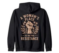 La place d'une femme est dans la résistance et l'égalité féminisme Sweat à Capuche