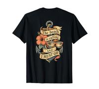La Plage Appelle Anchor Hibiscus Ocean Vacation Lover T-Shirt