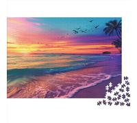 La Plage Dimancheset Puzzle 1000 Pièces Adultes - Puzzle Adulte 1000 Pièces - Puzzle À Impression De Haute Qualité - Puzzle Art 1000pcs (75x50cm)