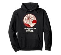 La Plage est Mon Bureau (déclaration du Surfeur et Graphique de l'île) Sweat à Capuche