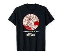 La Plage est Mon Bureau (déclaration du Surfeur et Graphique de l'île) T-Shirt
