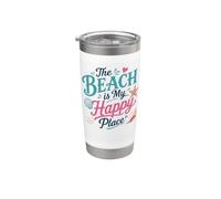 La plage est mon lieu de bonheur Gobelet isotherme en acier inoxydable double paroi
